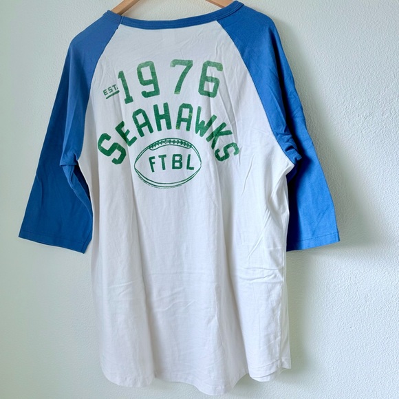 Junk Food Seattle Seahawks Retro Blue/White Men’s Jersey Soft Tee Size 2XL EUC - Picture 3 of 10